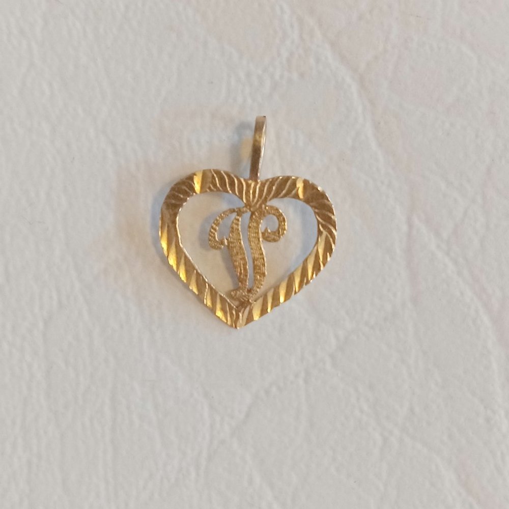 Vintage 14K YG T Charm